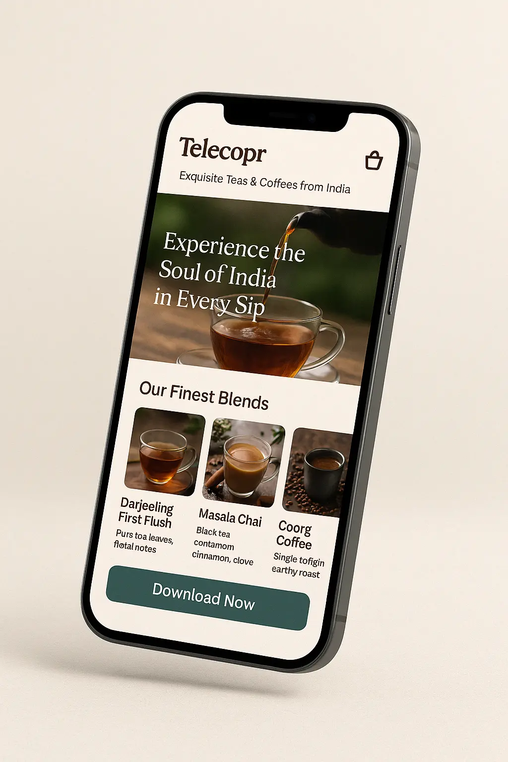 Telecopr app mockup