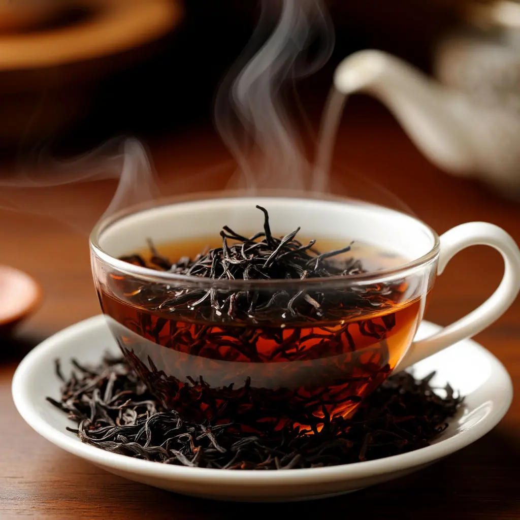 Black tea brewing