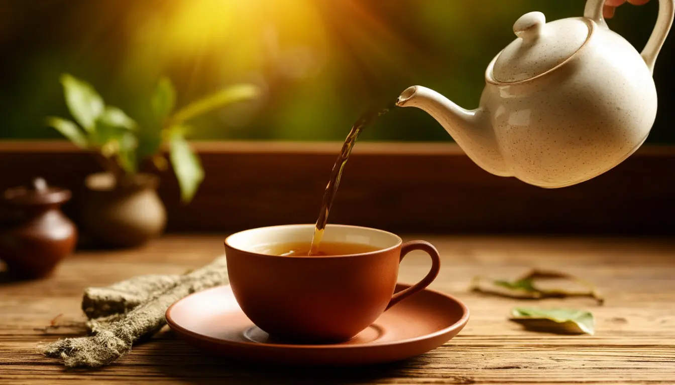 Lifestyle tea brewing scene