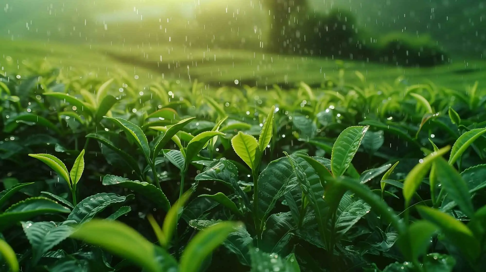 Tea plantation background