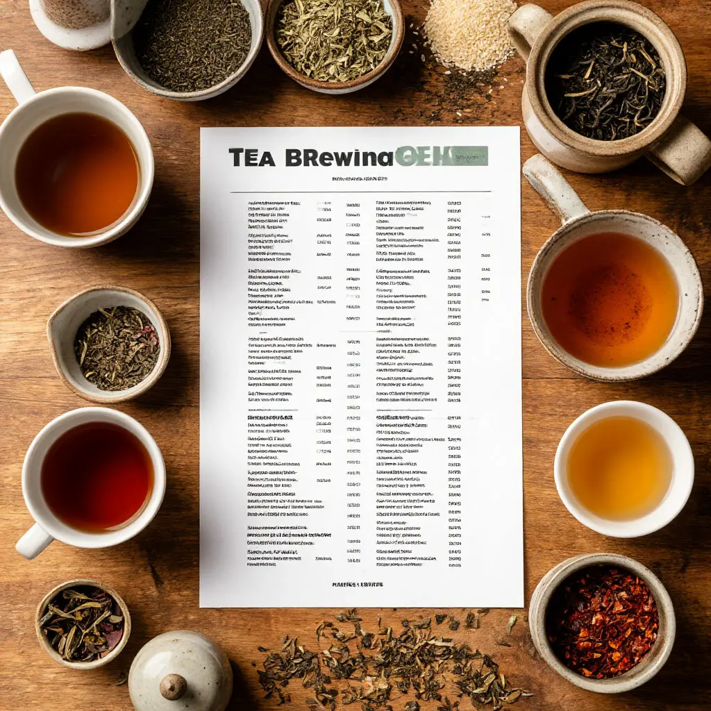 Tea Cheat Sheet Preview