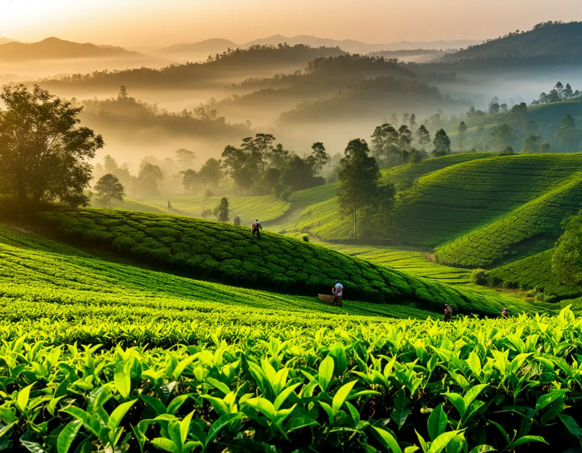 Tea plantation landscape