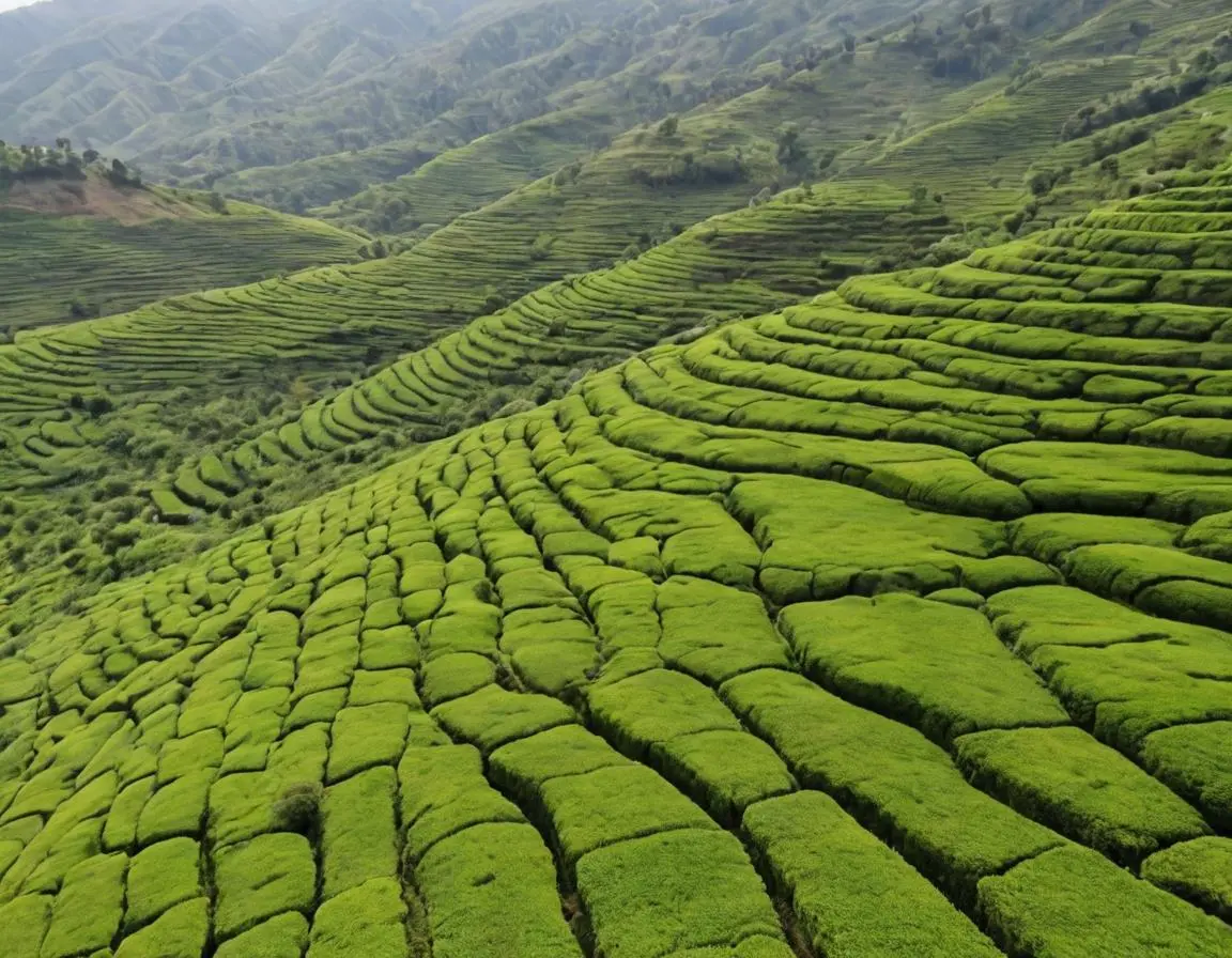 Tea plantation landscape